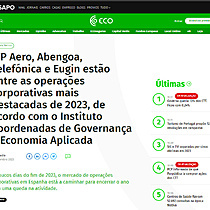 ITP Aero, Abengoa, Telefnica e Eugin esto entre as operaes corporativas mais destacadas de 2023, de acordo com o Instituto Coordenadas de Governana e Economia Aplicada